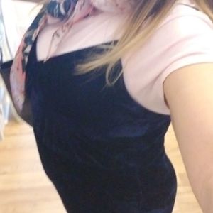 Blue velvet jumpsuit